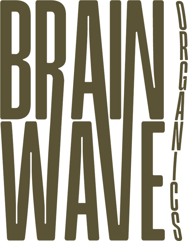 Brainwave Organics logo in color green on a transparent background